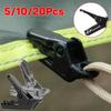 10/20 Pcs Awning Clamp Tarp Clips Snap Hangers Tent Camping Survival Tighten Tool Tarpaulin Clip Grip Hook for Outdoor Camp Hike