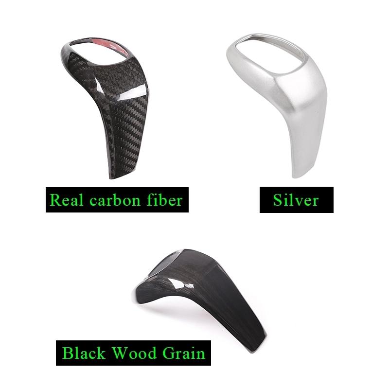 For BMW 1Series 2 Series X1 F46 F48 F52 2015- Carbon Fiber Color ABS Gear Shift Knob Head Cover Trim Car