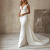 Women's Sexy V-neck Sleeveless Tail Wedding Dress Dress Dress