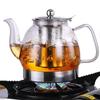 800/1200ML Glass Teapot Gas Stove Induction Cooker Water Kettle Chinese With Filter Heat Resistant Flower Tea