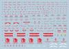 HG RG MG PG RE HiRM Robot MS Detail-Up Water-Transfer Caution Decals (RED Pattern for PG 160 RX-0 Unicorn Gundam Perfectibility & Divine Expansion