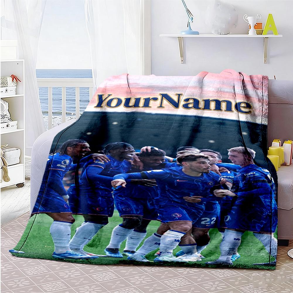 Chelsea Personalized Text Blanket Multi-purpose Personalized Blanket Warmthful Decor for Bed Living Room Couch Office All-Season Use