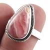 Natural Rhodochrosite Gemstone Handmade 925 Solid Silver Jewelry Ring S.6.5 M6p52