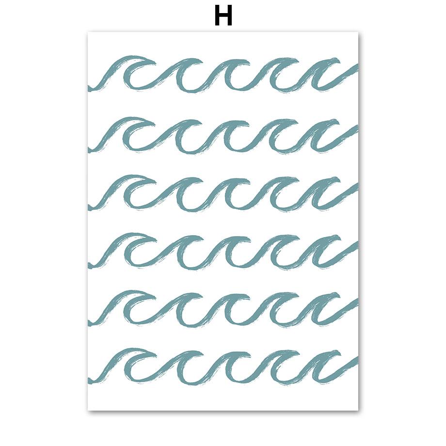 Кит, чайка, солнце, луна, пляжная волна, настенная живопись, холст, живопись, постеры и принт, фреска, украшение для детской комнаты