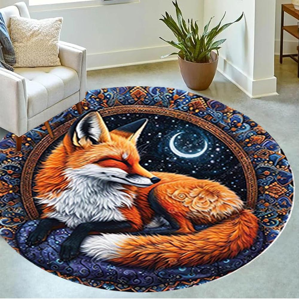 1pc fox design home carpet non slip office decor gift living room bedroom