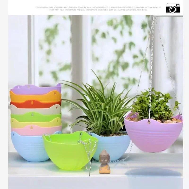 Creative Plastic Hanging Type Succulent Plant Chlorophytum Comosum Flowerpot Personality Large Diameter Pots for Plants 2025