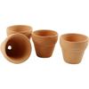 Flower Pots - Terracotta - Classic - Red - Round - Pierced