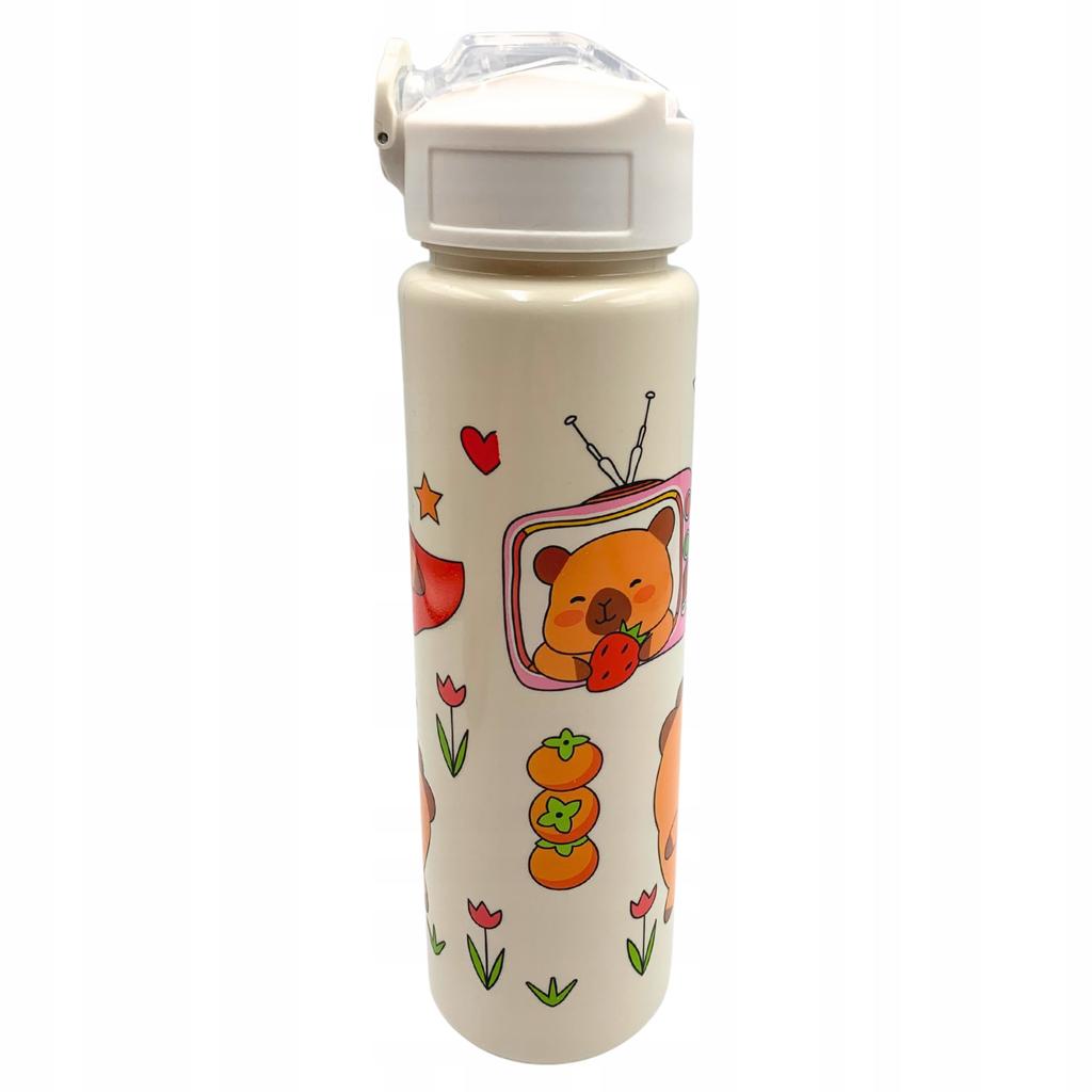 Capybara Water Bottle With Straw For Children To School 690 Ml