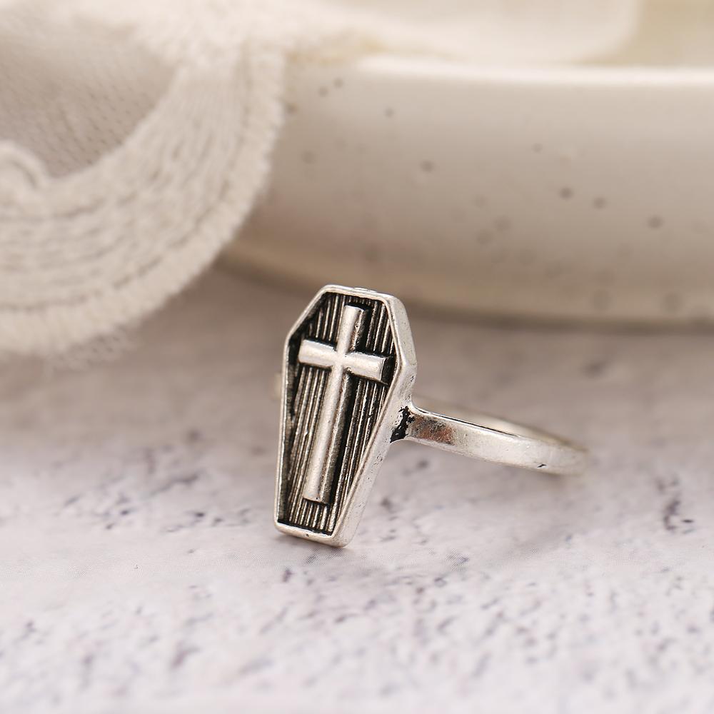 Кольцо для женщин и девочек Любовь Бабочка Череп Модные мужские украшения Винтаж Древнее серебро Цвет Панк Хип-Хоп Регулируемый Бохо