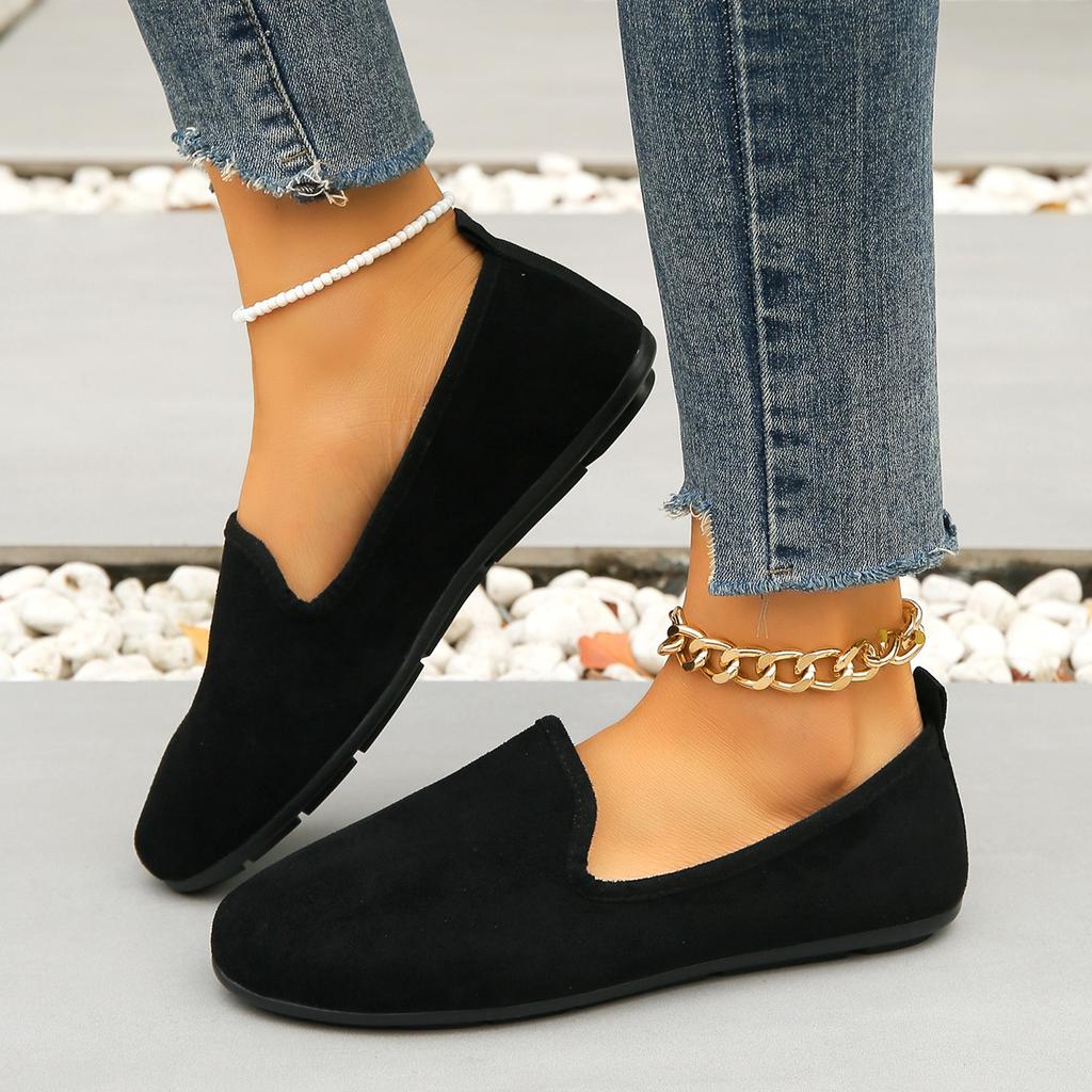 Large Size Soft-soled Round Head Fashion Casual Shoes Women 2025 Spring and Autumn Slip-on Comfortable Single Shoes for Women