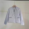 Womens Lightweight Short Down Jacket V-Neck Slim Fit White Duck Inner Layer Casual Outerwear