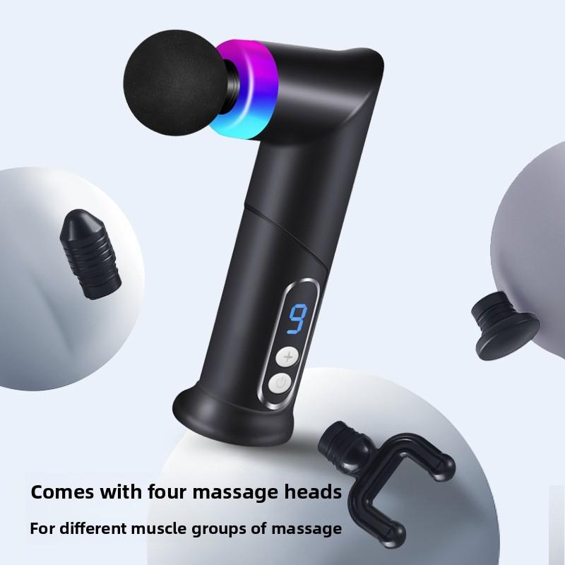 Мини Фитнес Оборудование Мышцы Домашний Электрический Массажер Подарок Мембранный Пистолет Цветной Дыхательный Свет Фасциальный Пистолет