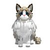 MOC Большая кошка рэгдолл Строительные блоки Животное Кошка Питомец Модель Настольное украшение Детская игрушка-конструктор Креативный MOC Подарок