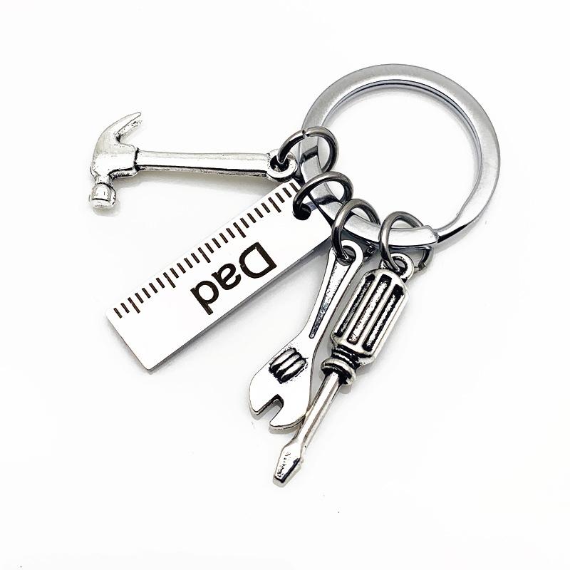 Dad Letters Keychains Creative Keyring Handbag Decor Pendant Father'S Day Gifts