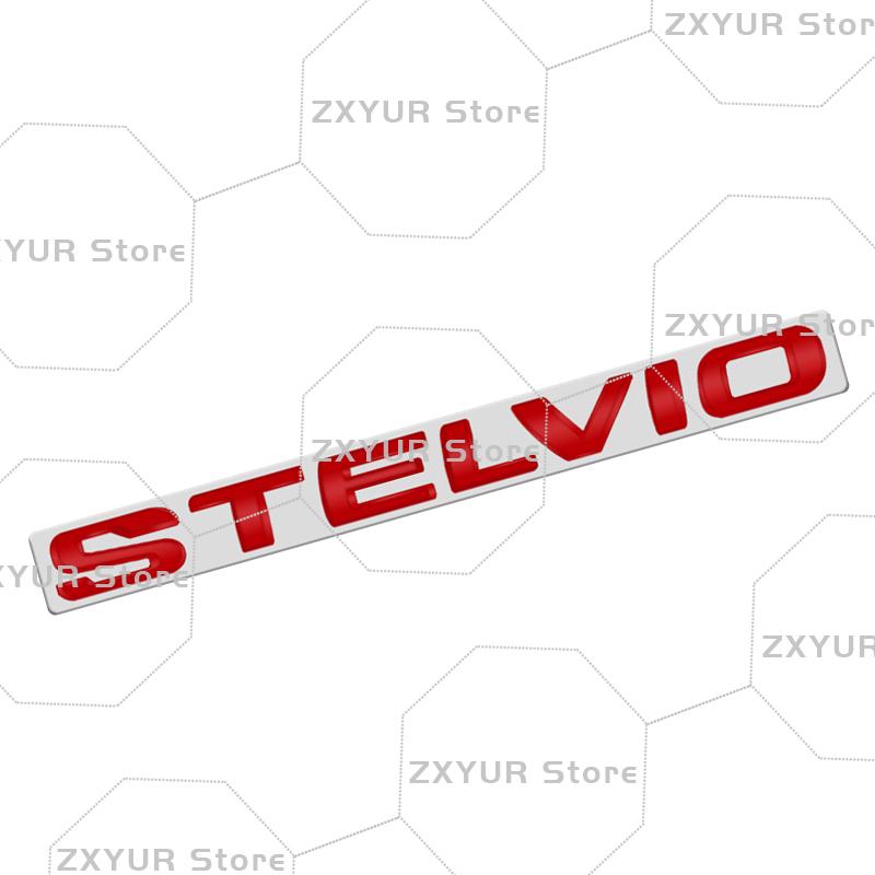 For Alfa Romeo Giulietta Giulia STELVIO Metal Emblem Car Sticker Letter Badge Decal Body Rear End Trunk Decor Accessories lhj566