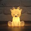 Decorative Desk Lamp for Kids Cute Animal Night Light Kids, Rabbit Bear Deer Cat Dog Birthday Gifts Boys Girls Shape LED Bedside Lamp, Soft