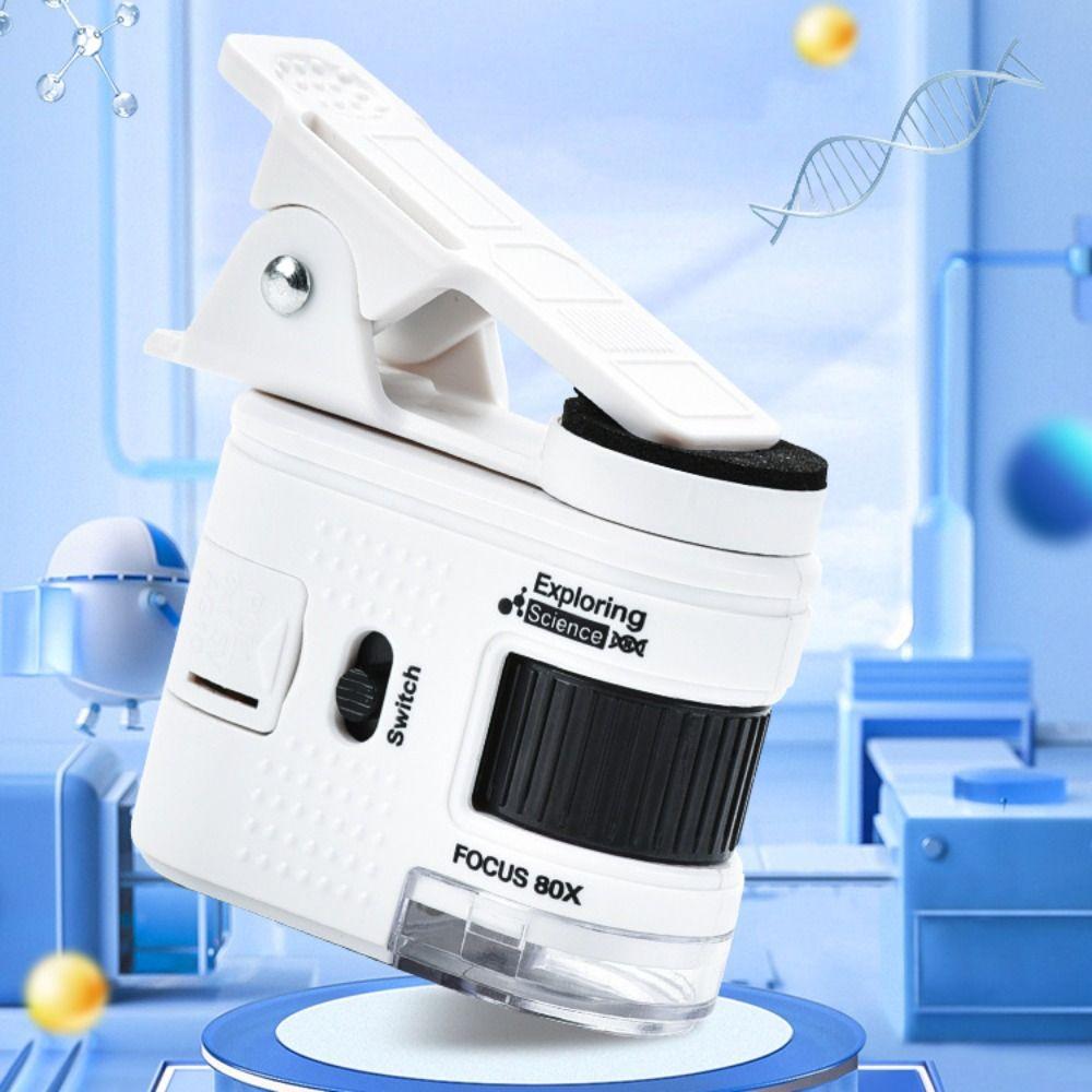 with LED Lights Scientific Microscope High-definition Handheld Mini Microscope  Children's Gifts
