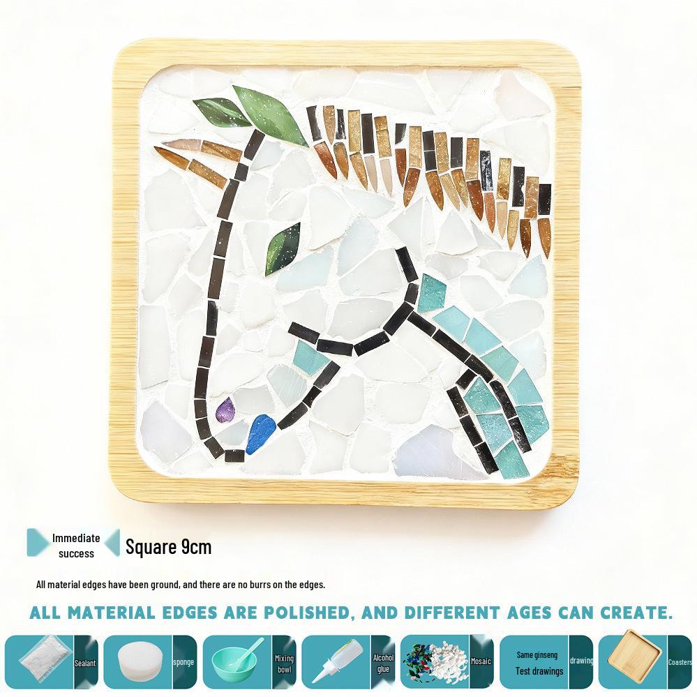 DIY Handmade Mosaic Coaster Kit for Students - Perfect for Kindergarten Activities and Halloween Crafting