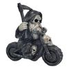 Halloween Figure Skeleton Knight Motorcycle Riding Gnome Statue Resin Yard Art Decor Garden Outdoor Ornament