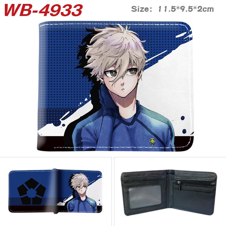 Blue Lock Anime Card Holder Colorful Print Short Wallet Folded Leather Purse 1pcs