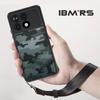 (Comes with Wrist Strap)ibmrs for Xiaomi Redmi K70 Pro/K70 Anti-Fingerprint Camo Case ,matte Clear Transparent Phone Protective Case