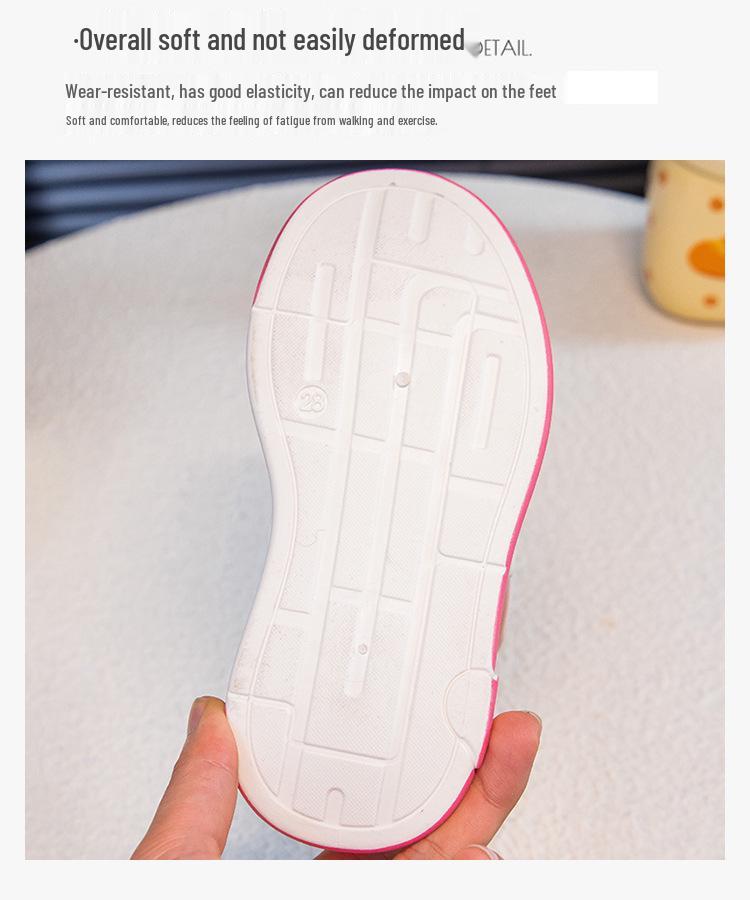 Детские повседневные спортивные туфли с липучками 2026 года с мультяшным принтом - Нескользящие, Весна/Осень, Студенческие одиночные туфли