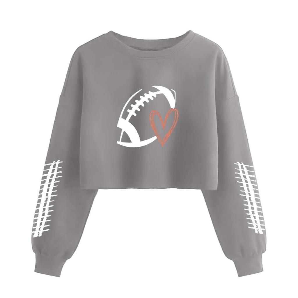 Женский модный пуловер с длинным рукавом и принтом в стиле ретро, открывающий живот