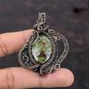 Dragon Bloodstone Pendant Copper Wire Wrapped Gemstone Pendant Handmade Jewelry Elegant Pendant Wire Wrapped Jewelry Copper Designer Jewelry