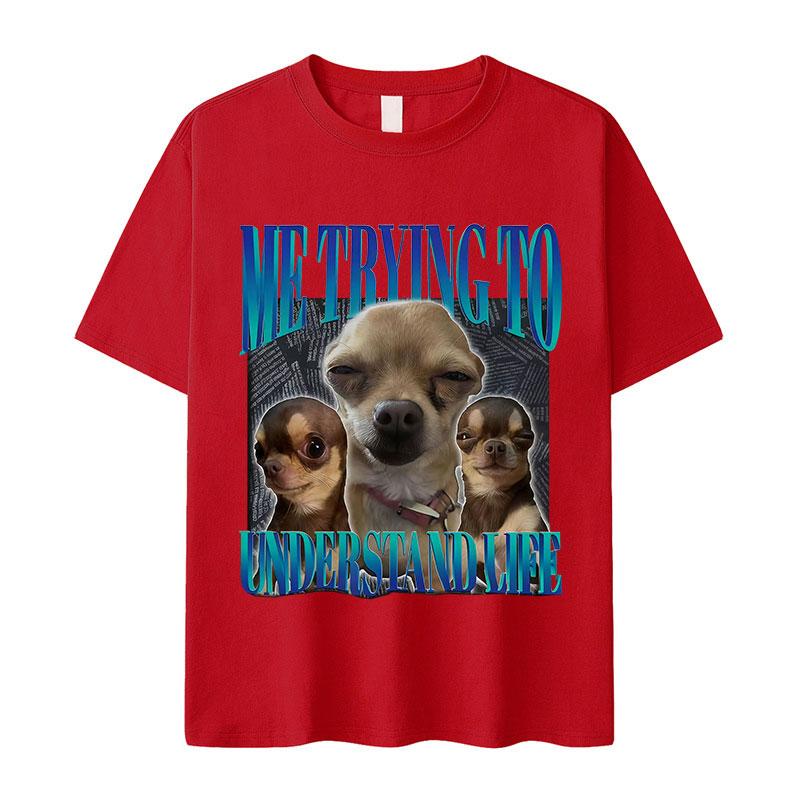 Chihuahua Womens Fun Pattern Retro YK Short Cartoon TShirt Women Clothing Fashion Graphic T Shirts Summer Streetwear YK Top