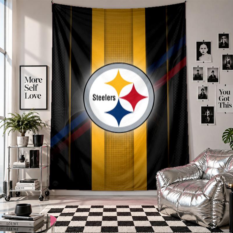 Настенный гобелен Pittsburgh Steelers Домашний декор Настенное тканевое панно для спальни Гостиной Фон