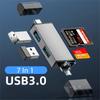 7-в-1 Многофункциональный USB 3.0 Картридер Micro TF SD Карта Памяти Читатель USB Флеш-накопитель Type C Адаптер Карты OTG