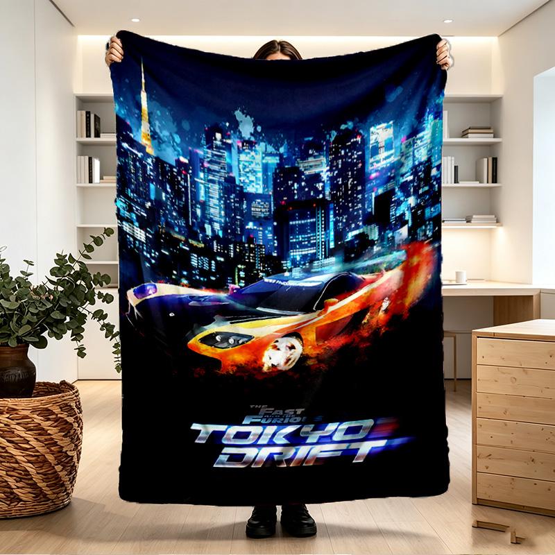 Fast & Furious Print Blanket - Soft & Comfortable, for Bedroom, Travel, Sofa, Home Decoration - Birthday Christmas Gift for Friend