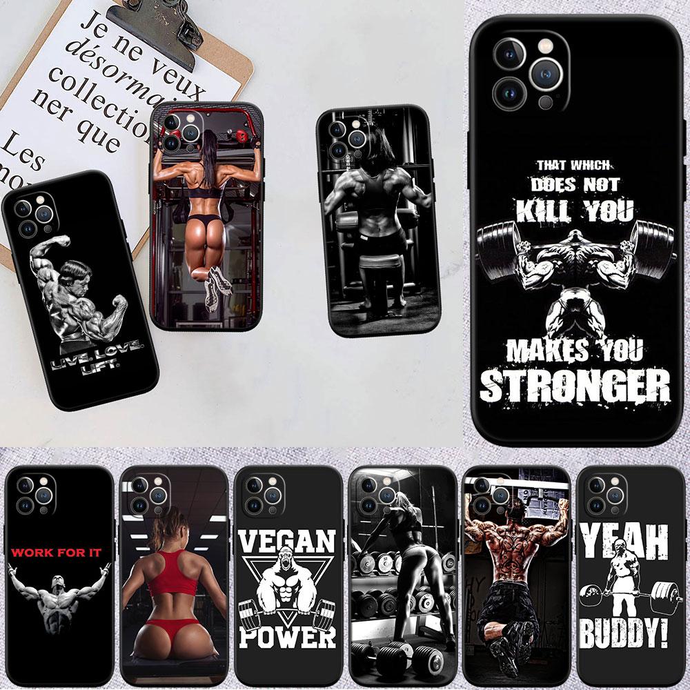 CJ20 Bodybuilding Gym Fitness Girl Case for OPPO A40 A60 A80 A15 A16 A16K A12 A17 A17K A54 A54S A53 A53S A55 A56 A57 A98 F23