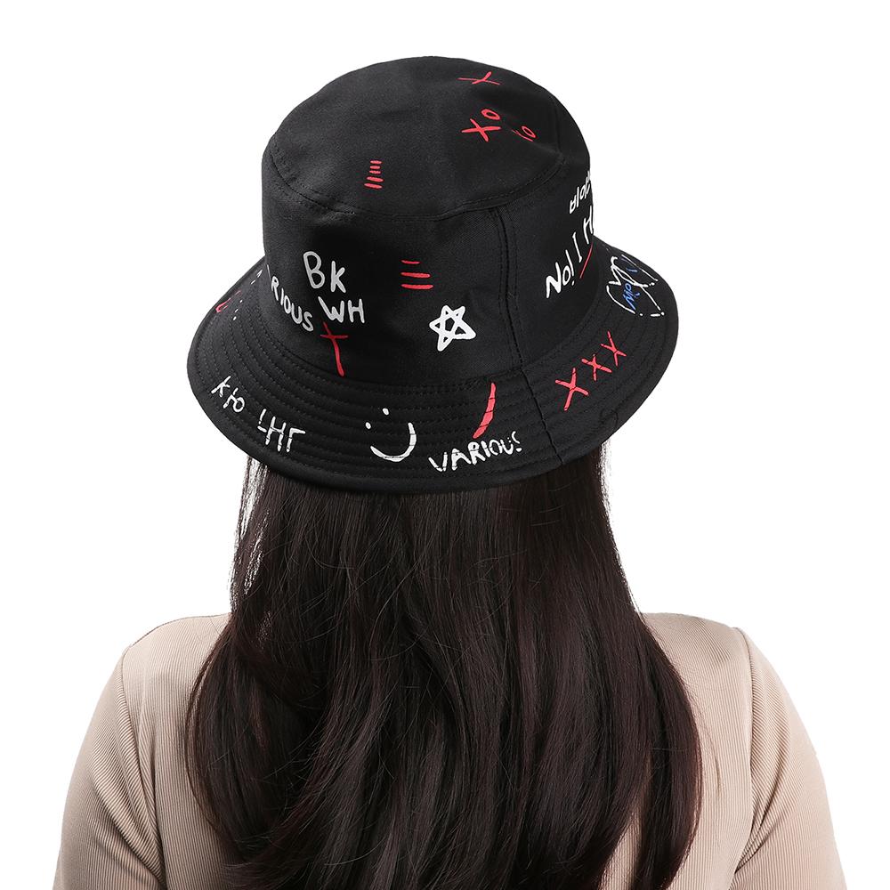Модная уличная шляпа Харадзюку с граффити, шляпа рыбака, шляпа-ведро, хип-хоп кепка