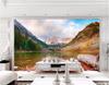 Фреска Спальня Природа Снежные Горы Озера Пейзаж 3d Обои Домашний Декор Настенные Обои Для Стен