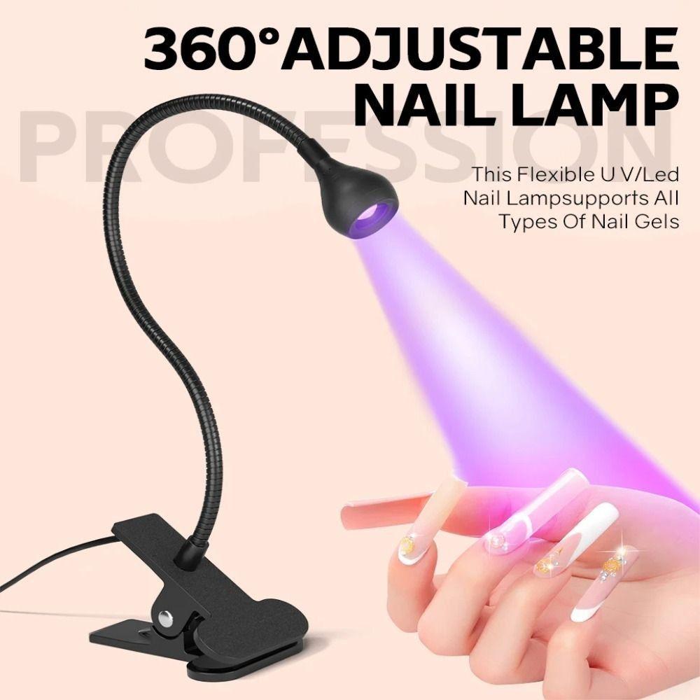 Быстросохнущая сушилка для ногтей USB LED лампа для ногтей инструменты для дизайна ногтей настольная лампа с зажимом для гель-лака