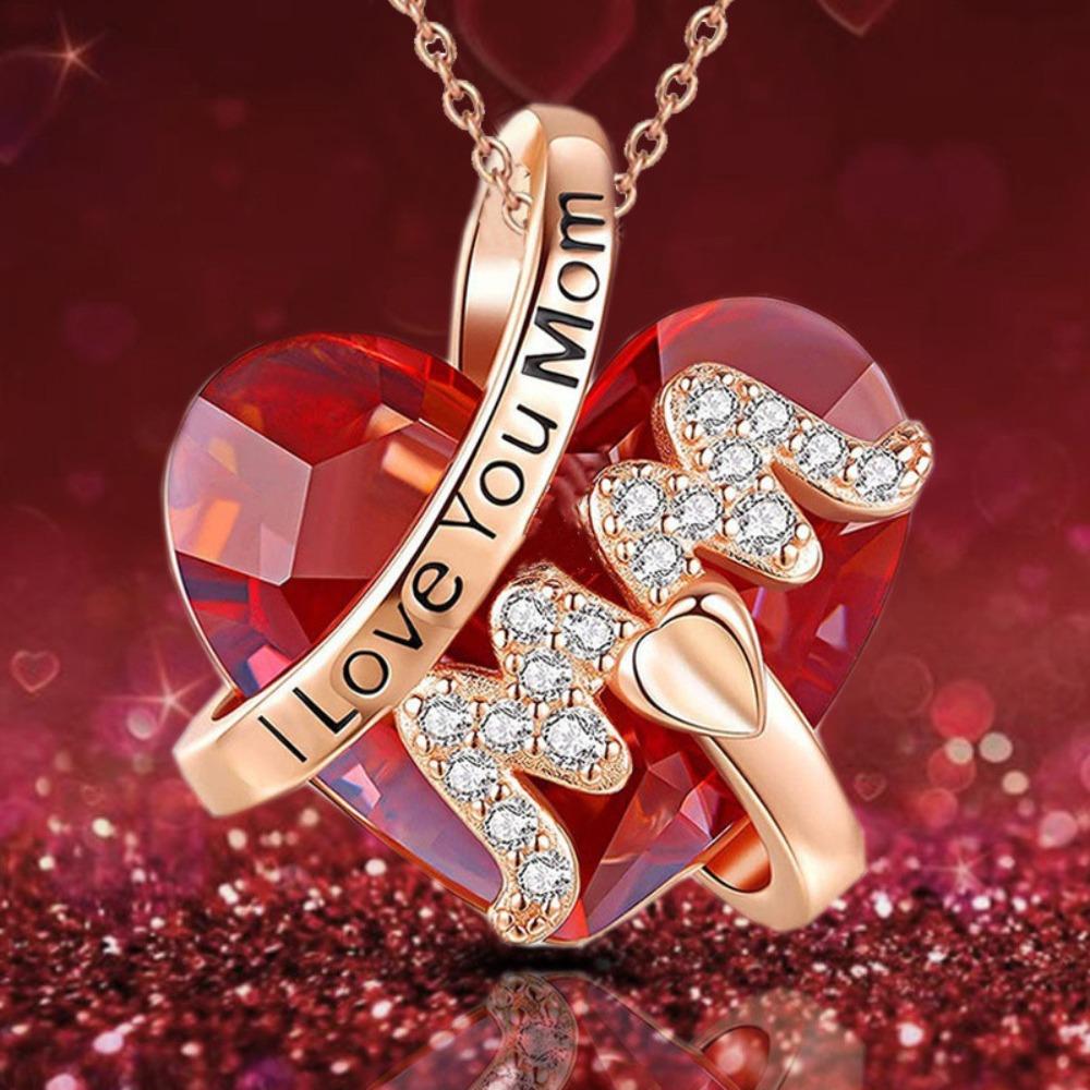 Ожерелье с подвеской в виде сердца, ожерелье-цепочка для мамы, ювелирные изделия, ожерелье на день матери, женское ожерелье для матери