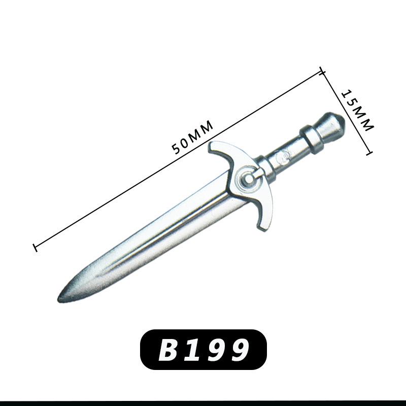 Минифигурка средневекового рыцаря: Фонтан, Рапира, Совместимый с кубиками LEGO