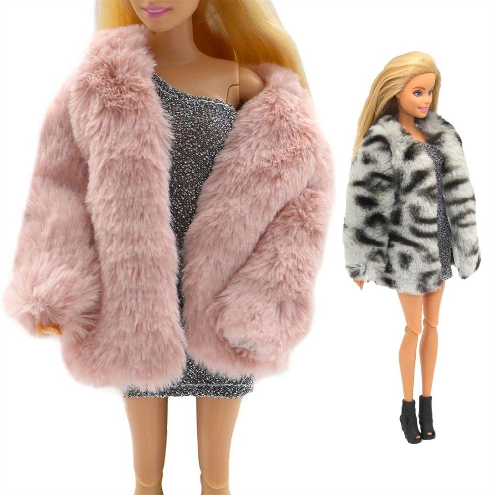 Casual Wear Doll Overcoat Winter Dress Doll Plush Coat Children Gifts Doll Clothes Girls Toy