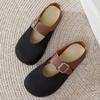 Баотоу Полутапочки для женщин Новые Летние Ретро Японские Повседневные На плоской подошве Милые Мягкая подошва Обувь Биркен для женщин