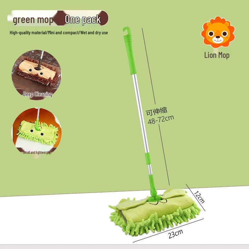 Kids' Mini Broom and Dustpan Set: Baby-Friendly Toy for Sweeping and Mopping