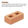 uxcell Miniature Bricks Clay Mini Wall Bricks Model Building Set for Model Building Dolls, Pet Houses, and Gardens, Red, 50 Pieces, 1/12 Scale, 28x14x