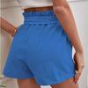 Summer Women's Loose Linen Casual Shorts with Pockets, Solid Color High Waisted Wide Leg Pants