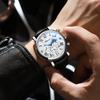 CHENXI Multifunction Men's Watches Business Roman Numerals Leather Strap Quartz Man Watch Chronograph Moon Phase Calendar