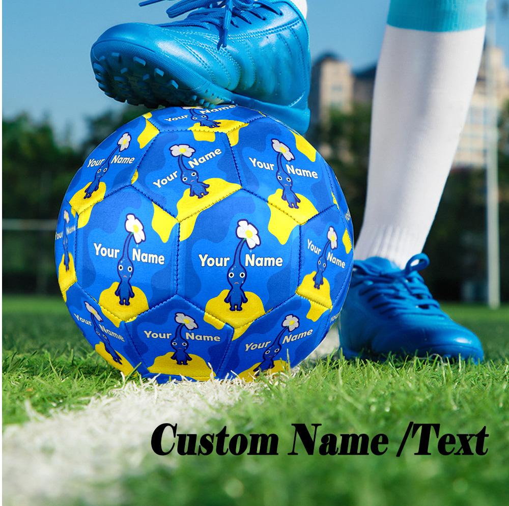 Custom Text Size 5 Soccer Ball, Standard Match Football For OutdoorPikmin