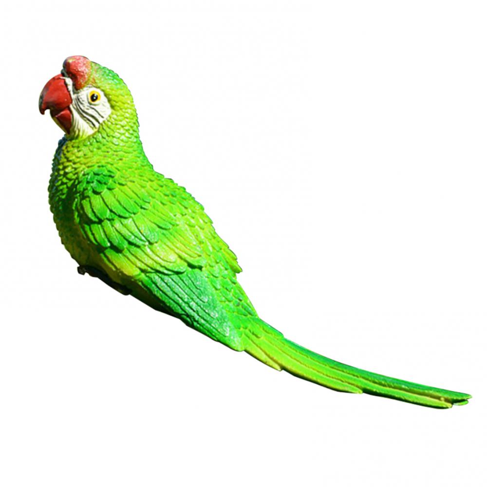 Resin Decor Craft Decoration Simulation Parrot Bird Sculpture Wall Hanging Garden Decoration