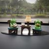 Cherry Ray Afternoon Tea Frog Office Vehicle Accessory Figure [1093], Couple Frog, 1 piece,Korean Car Acc