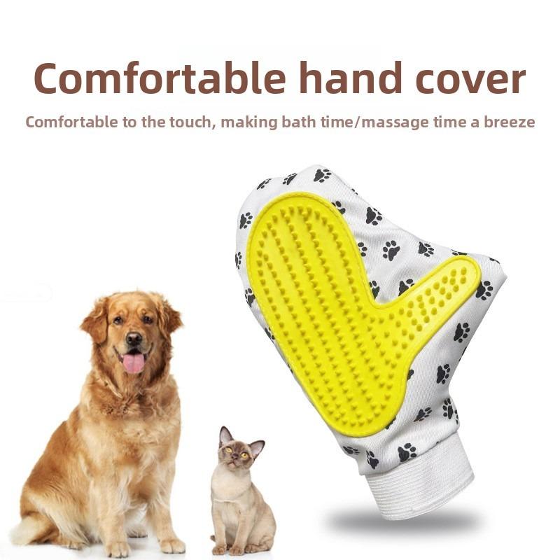 TPR Factory Direct Pet Bathing Glove Brush Massage Grooming Tool Non Slip for Dogs