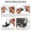2pcs 12.2mm Diameter Bike Trailer Hitch Angled Replacement Bike Hitch Coupler  Bicycle Towing