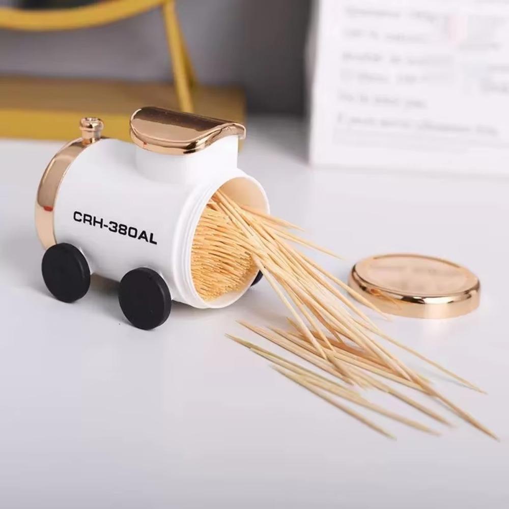 High-End Automatic Toothpick Can Cute Train Toothpick Can Toothpick Box Ornament  Living Room